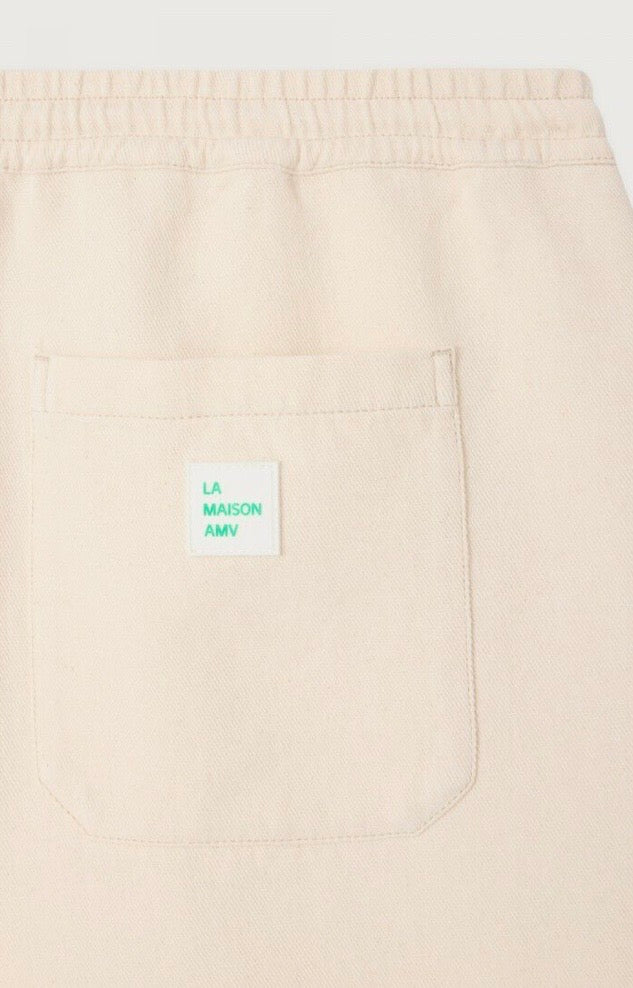 Short Homme Afa Mi-Long Ample Ecru
