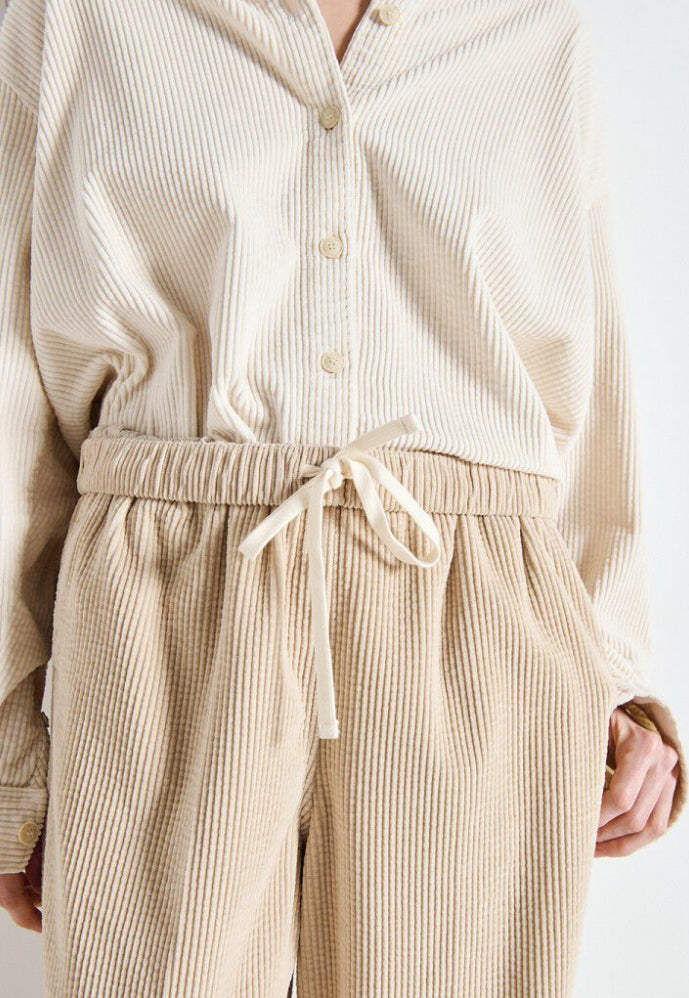 Pantalon Padow Femme Ecru vintage