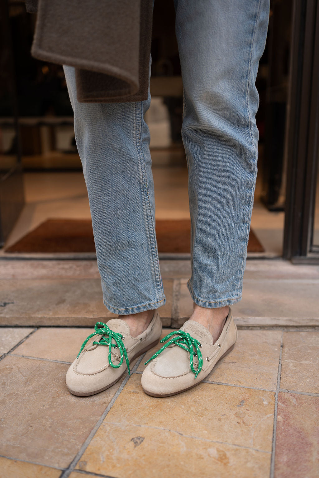 Mocassins Bateau en Daim Light Taupe