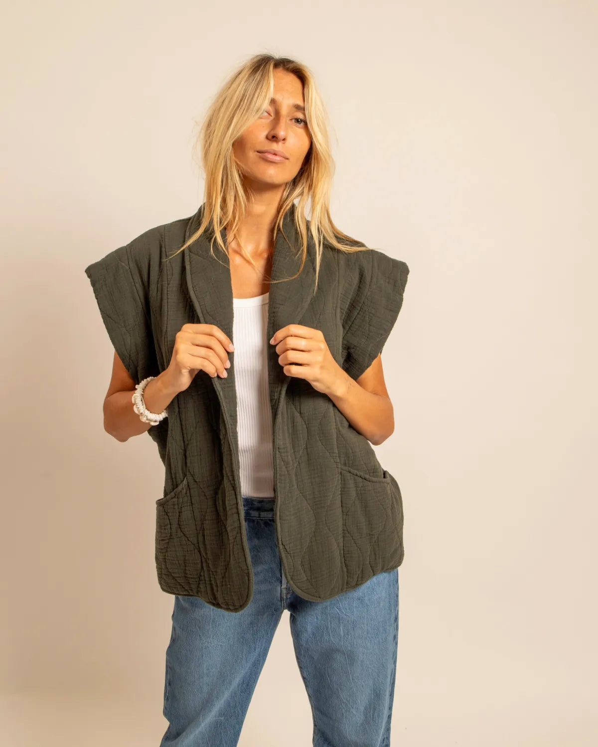 Veste Sans Manches Brooklyn 1 Kaki