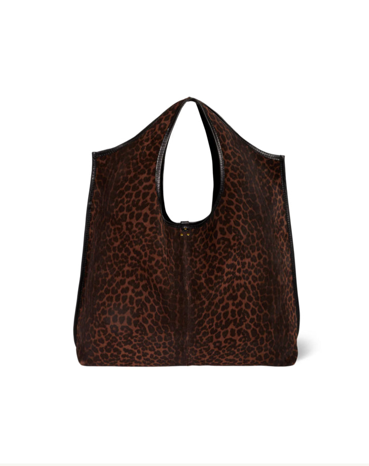 Sac Paco Croûte de Velours Imprimé Léopard