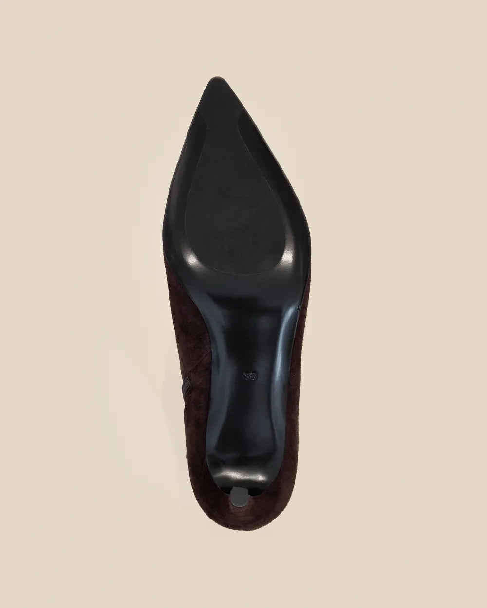 Bottines à Talon et bout pointu Noura Low Chocolate Suede