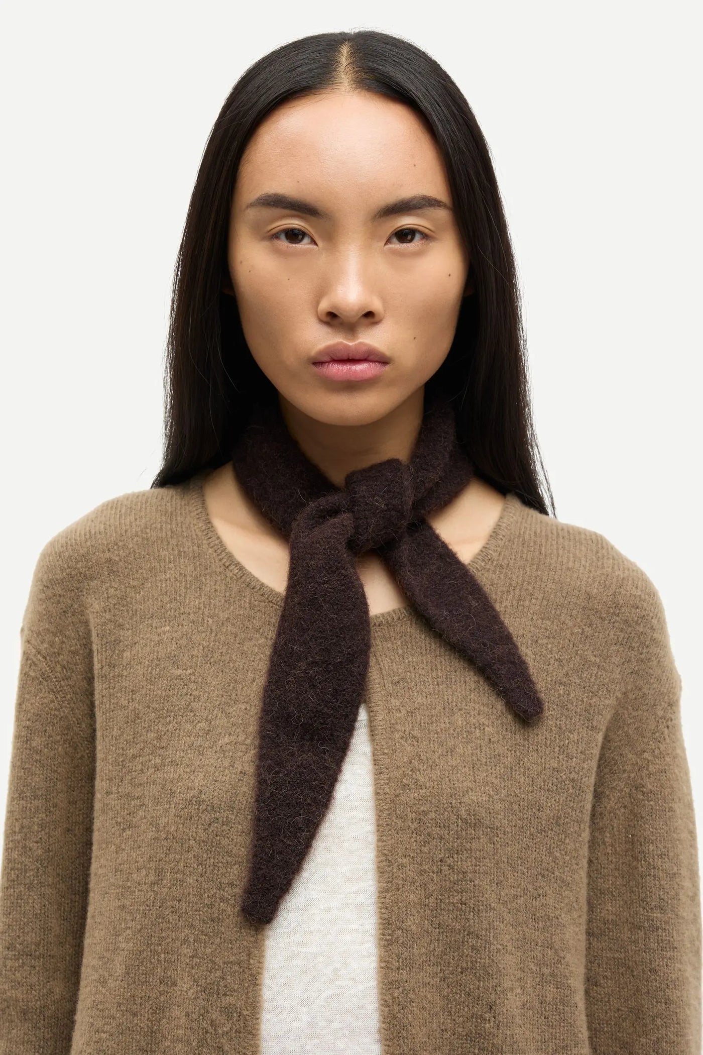 Sanor Diamond Scarf Black Coffee