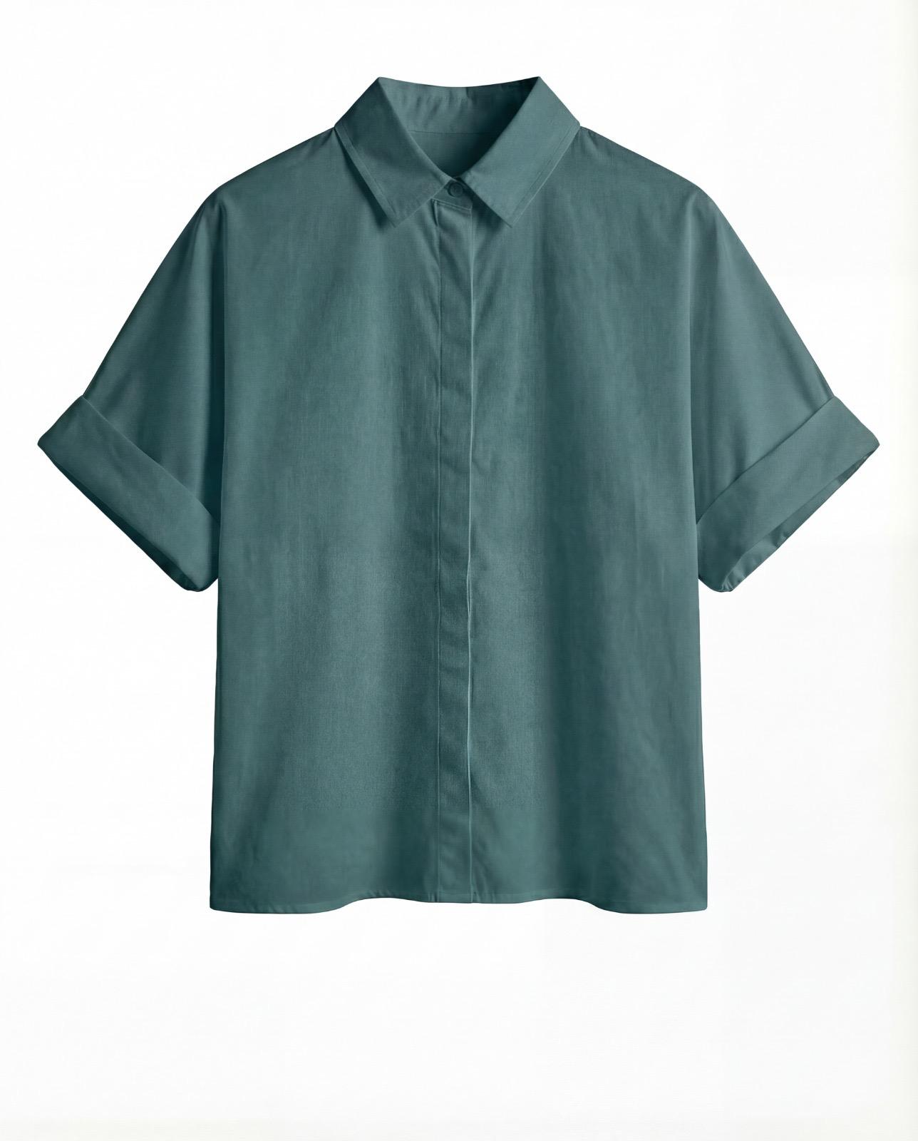 Emma Shirt Cotton Poplin Sky