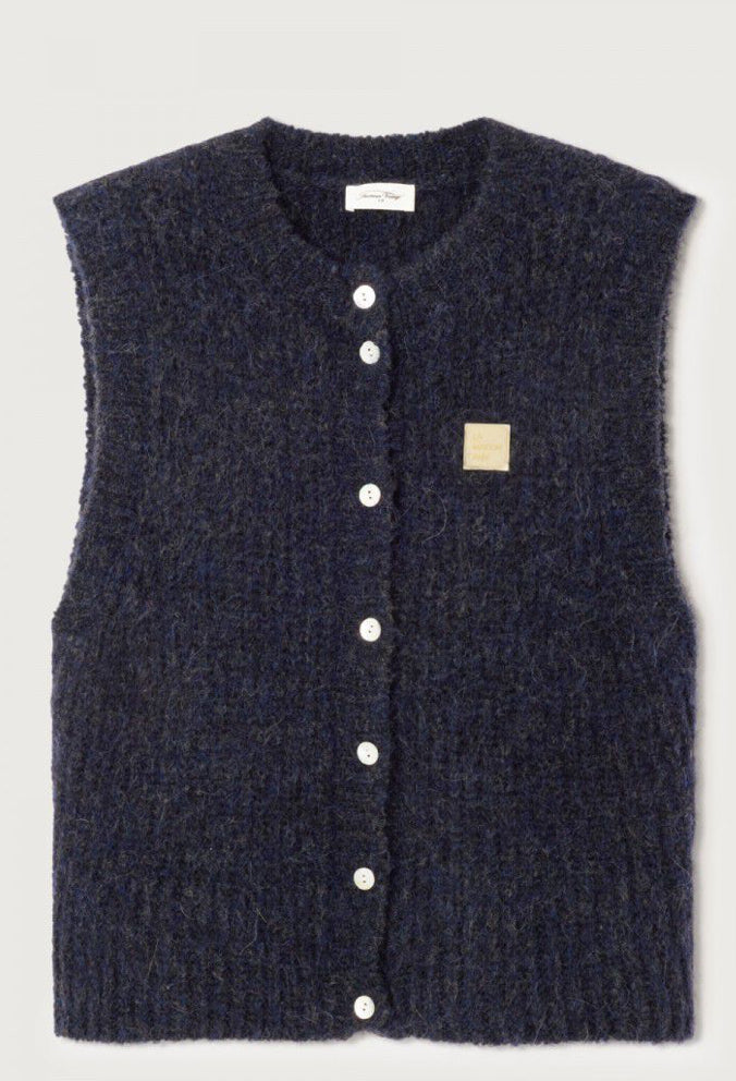 Gilet Femme East Navy Mouline