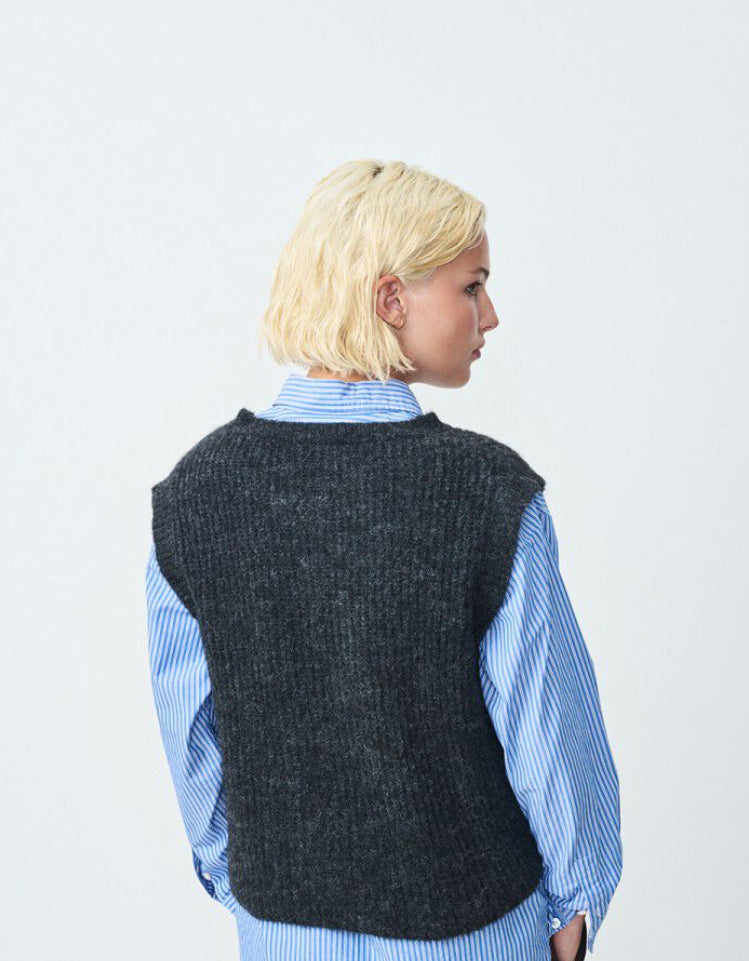 Gilet East Anthracite Chine