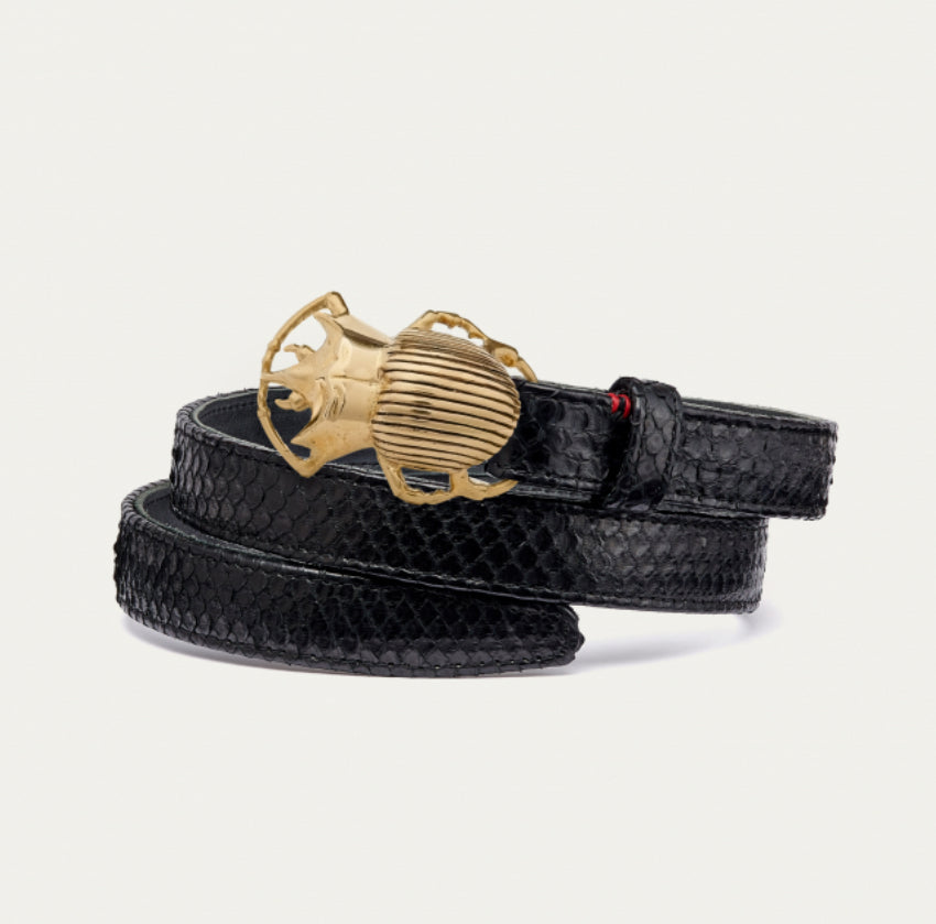 Baby Ceinture Python Noir