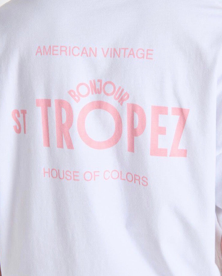 T- Shirt Fizvalley Blanc Mixte Saint Tropez