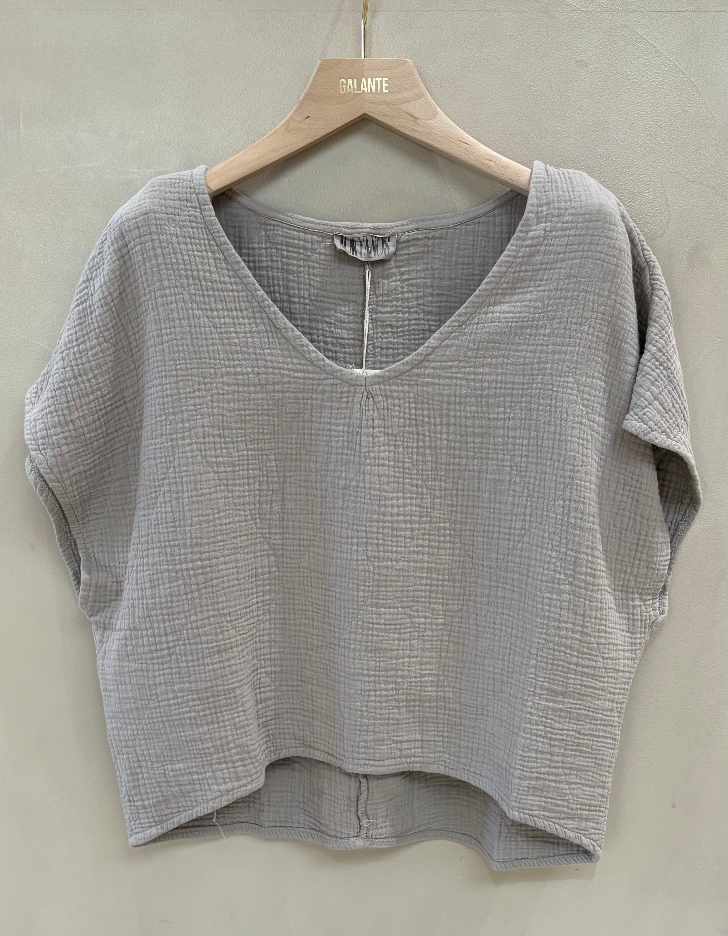 T Shirt New York 1 gaze de coton Beige