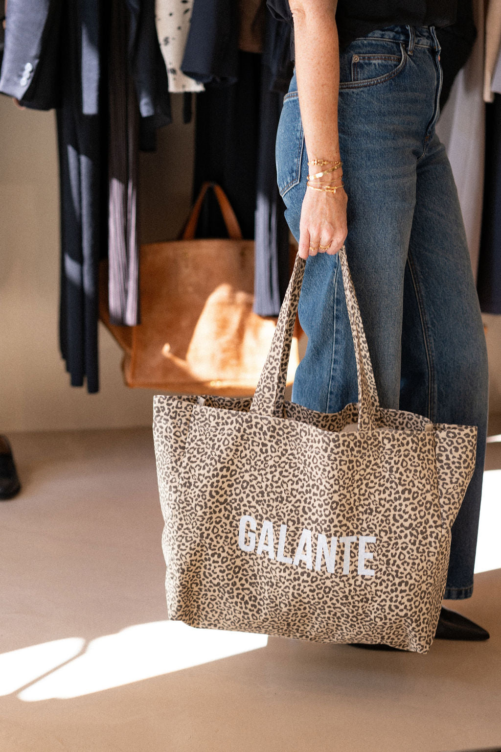 Tote Bag Galante Léopard Clair
