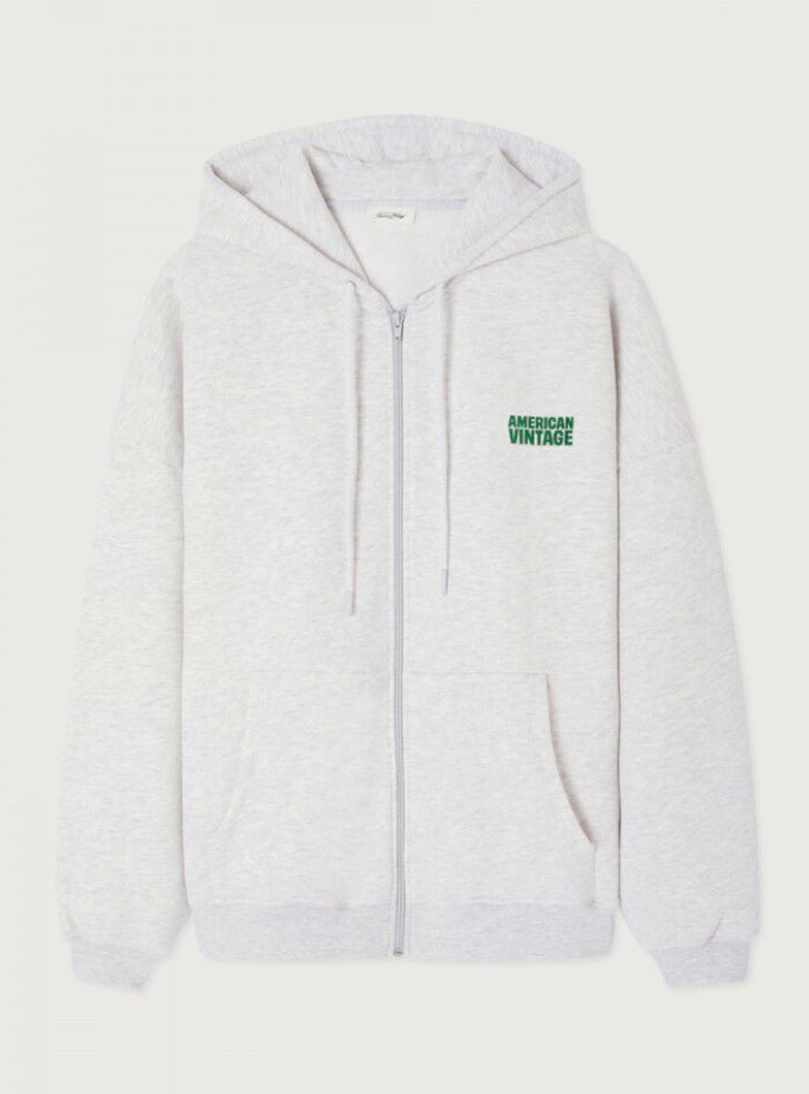 Sweat Zippé homme Baptown Gris Chiné