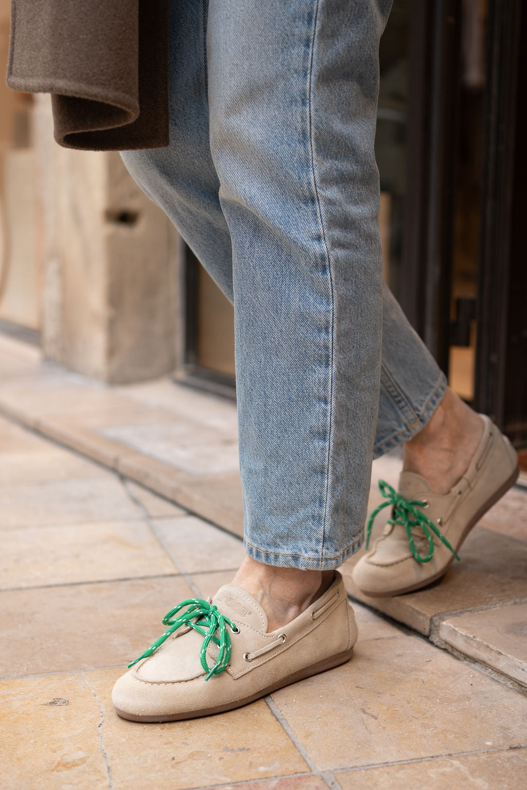 Mocassins Bateau en Daim Light Taupe