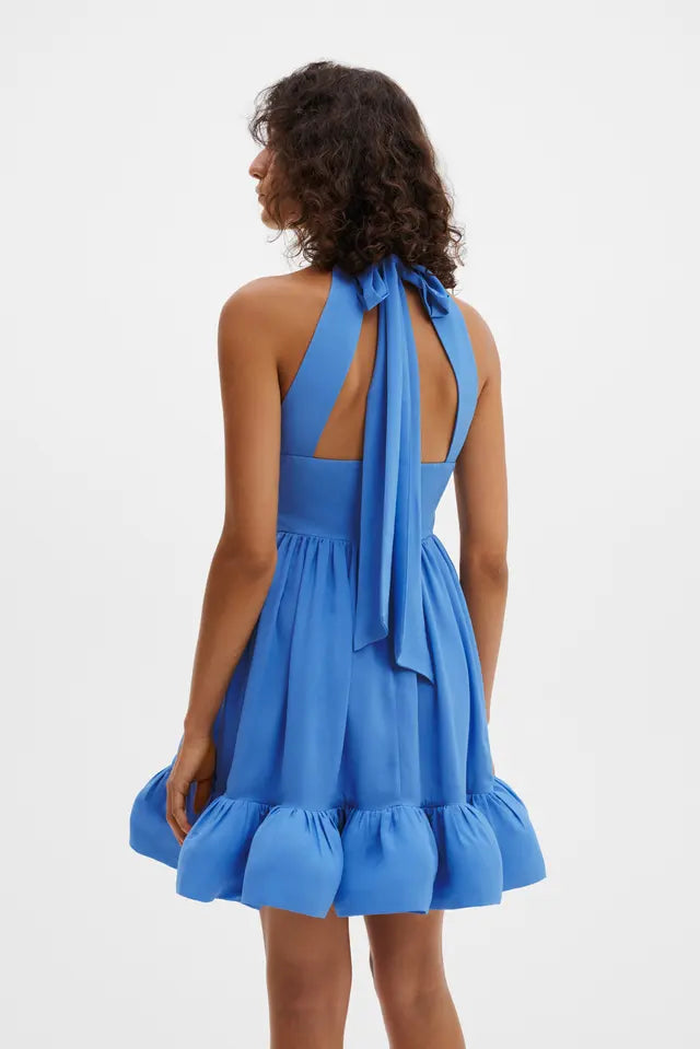 Fern Mini Dress Azure Blue