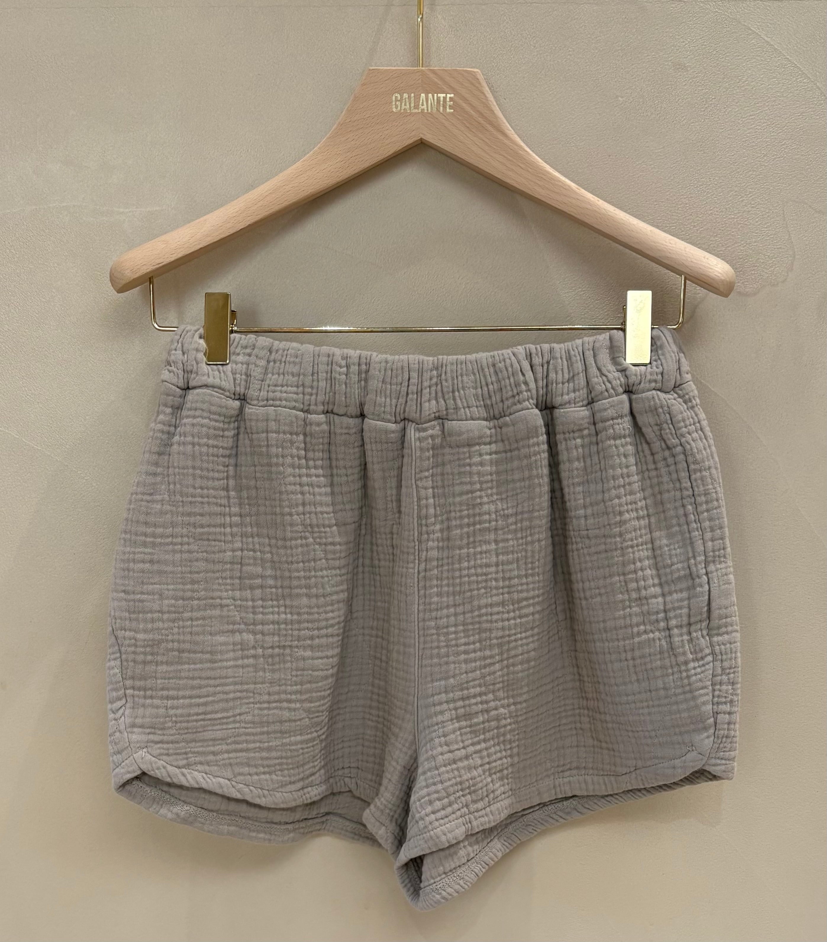 Short Roswell gaze de coton Beige