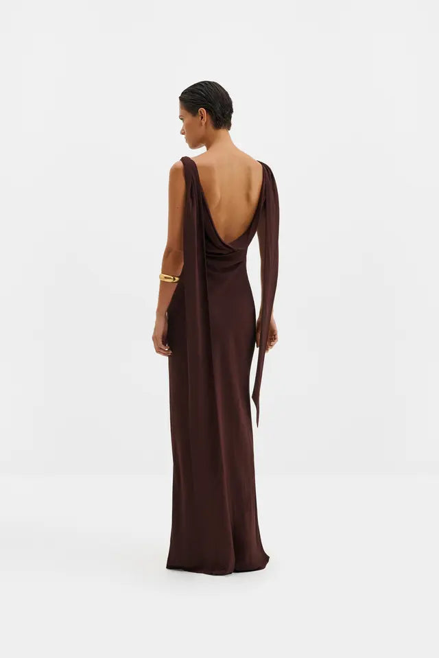 Robe Vida Cowl Neck Maxi Dress Espresso