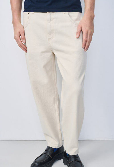 Jean Big Carrot Homme Ecru