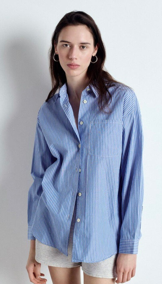 Chemise Femme Zatybay Rayures Aqua