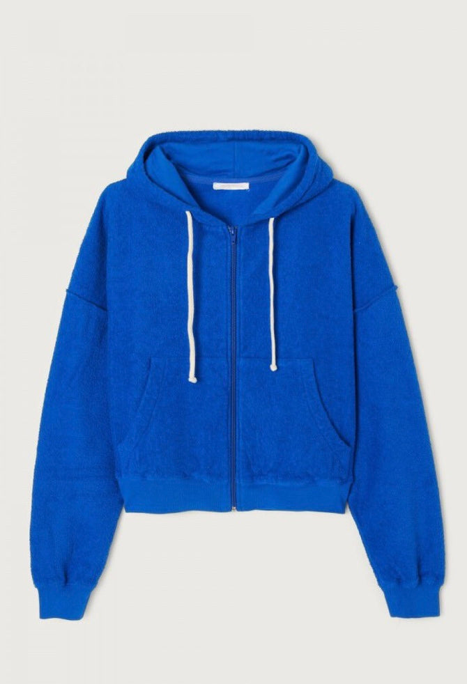 Sweat Bobypark Zippé Bleu de Prusse