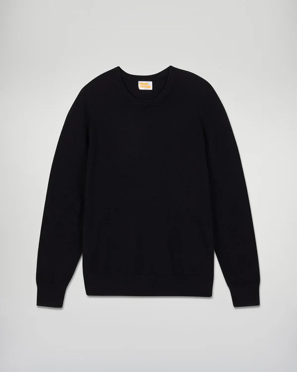 Pull Col Rond Noir Homme