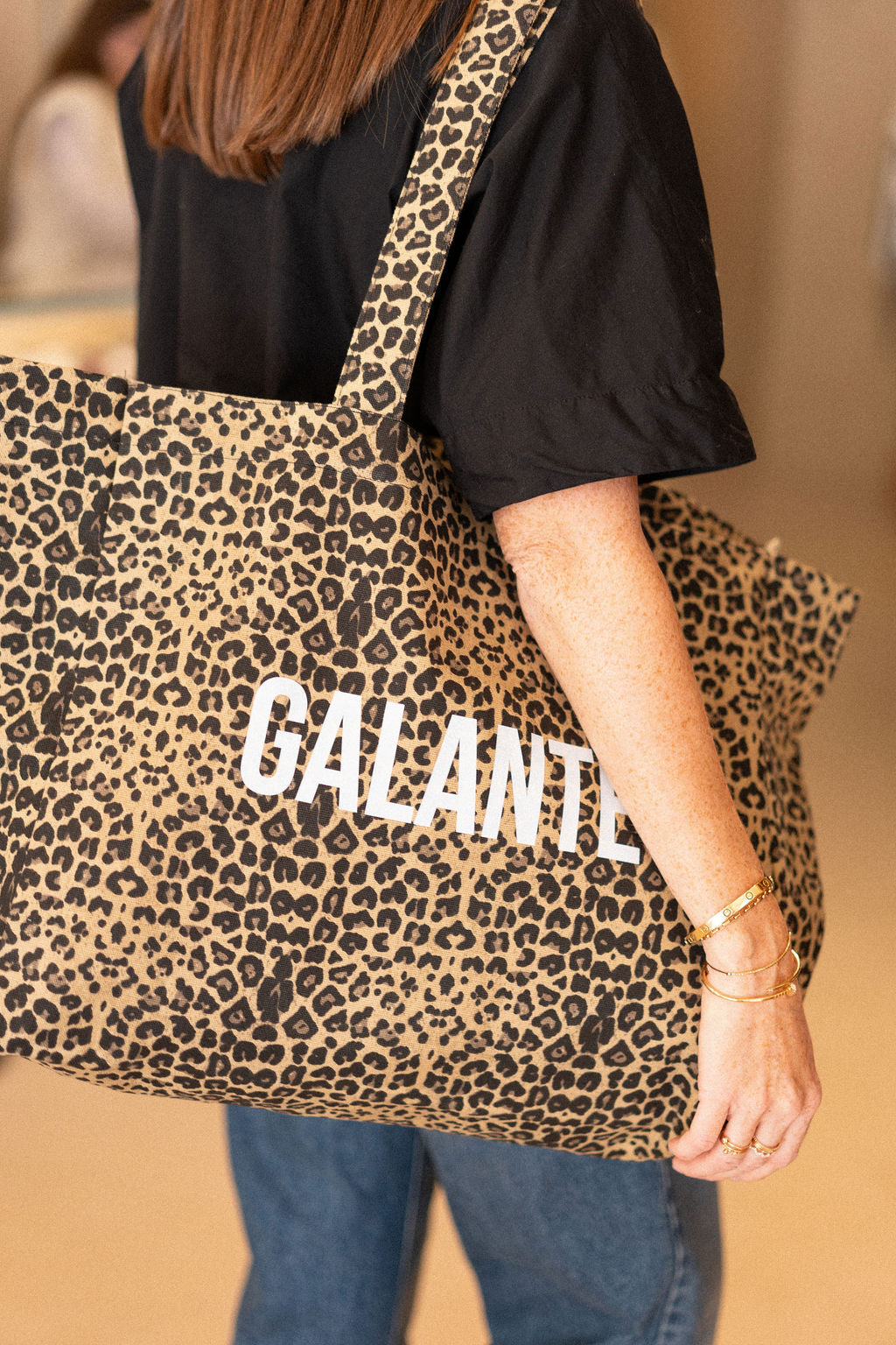Tote Bag Galante Léopard foncé