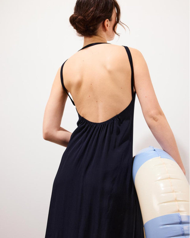Joga Long Dress Croco Marine