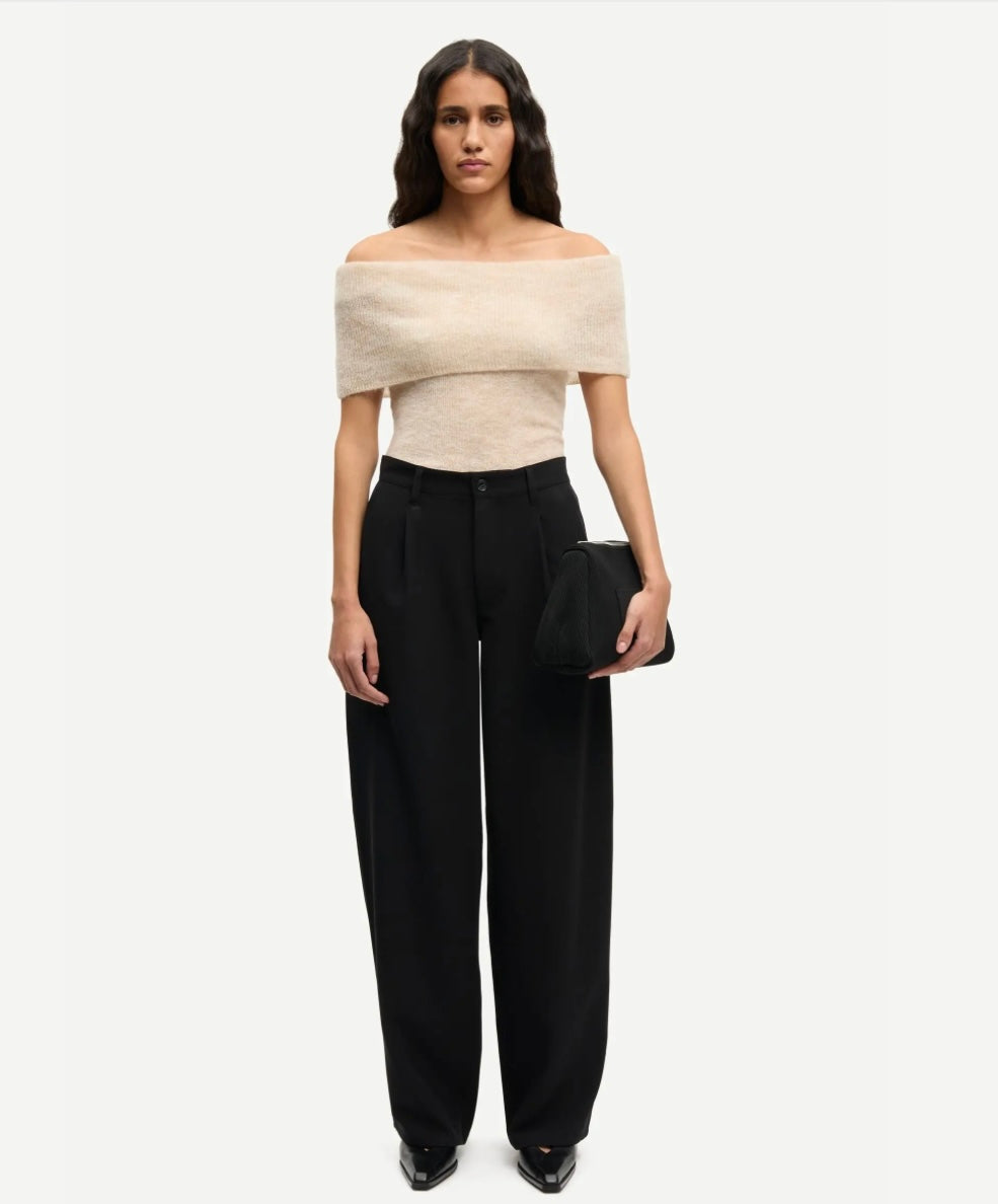Saharper pleat trousers Black