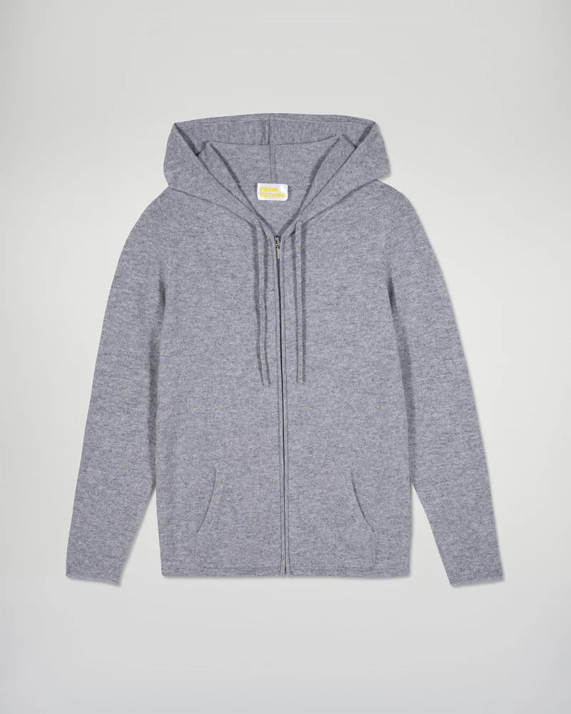 Gilet Hoodie Gris Chiné Foncé
