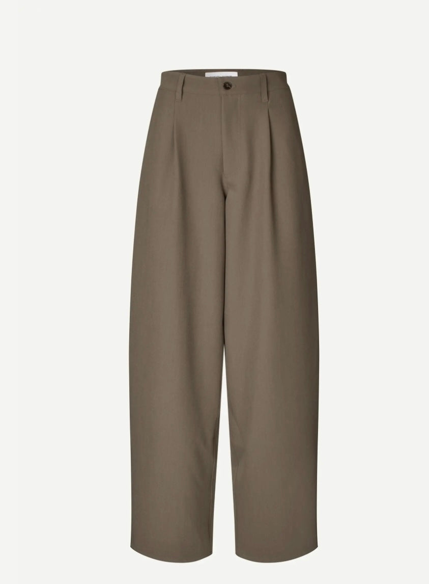 Saharper pleat trousers Major Brown