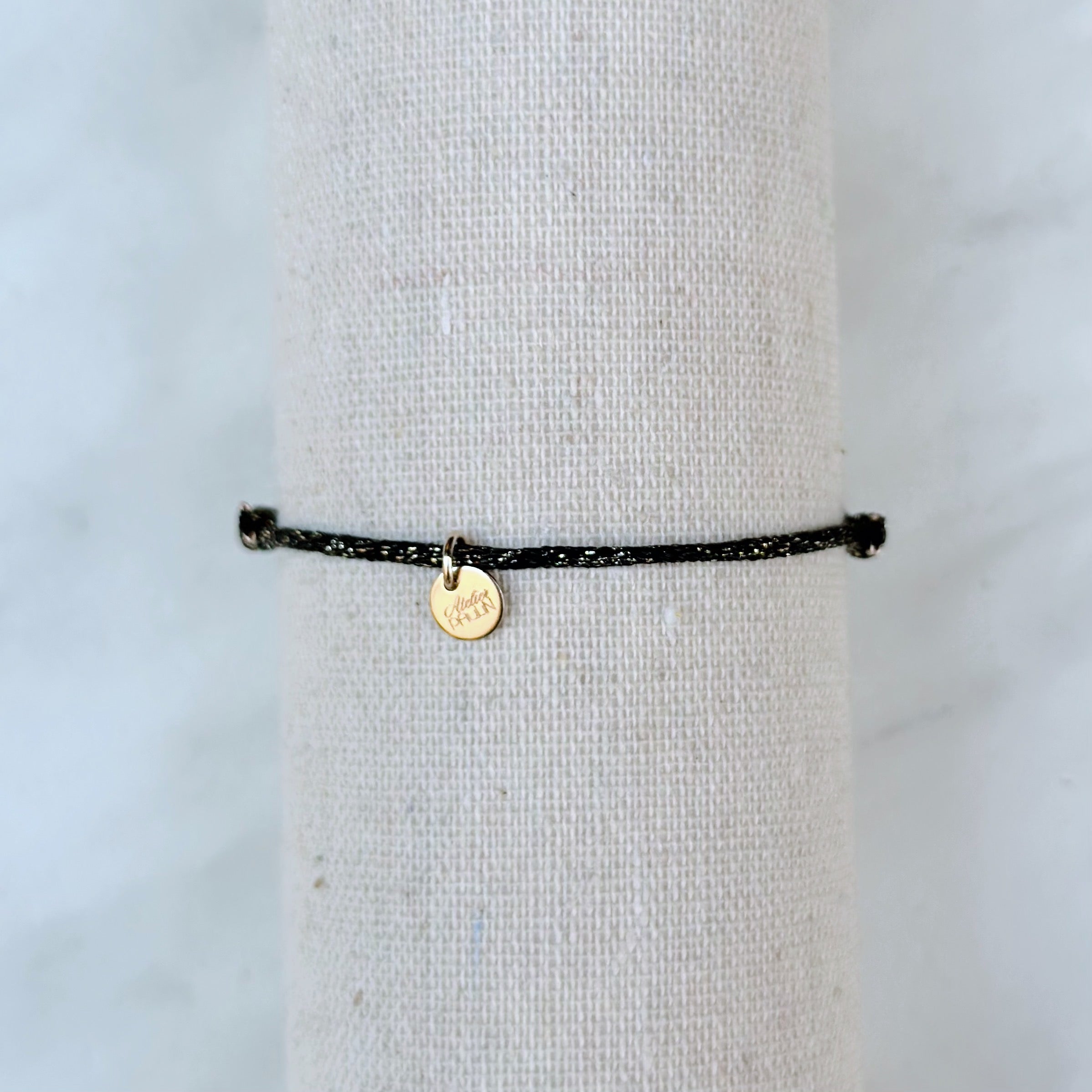 Bracelet « Love » Cordon Lurex Midnight Black