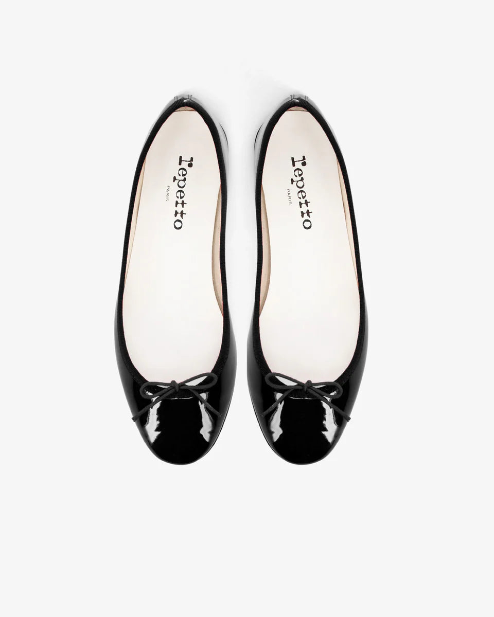 Ballerines Cendrillon Noir Semelle Cuir