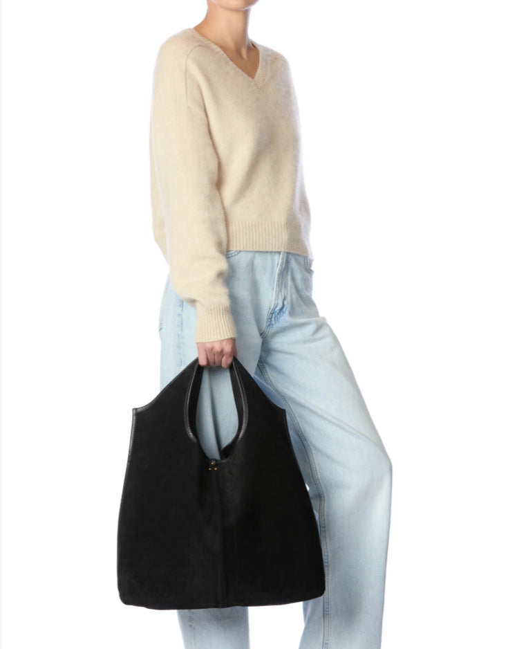 Sac Paco Croûte de Velours Noir