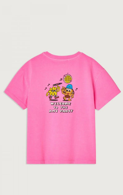 Tee-Shirt Enfant Fizvalley Rose Fluo