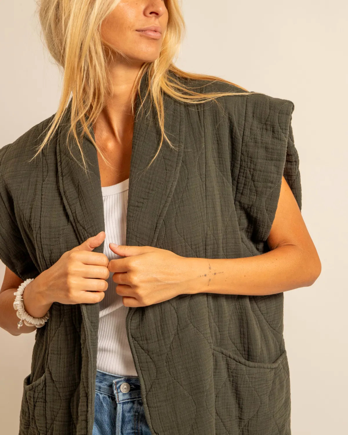 Veste Sans Manches Brooklyn 1 Kaki