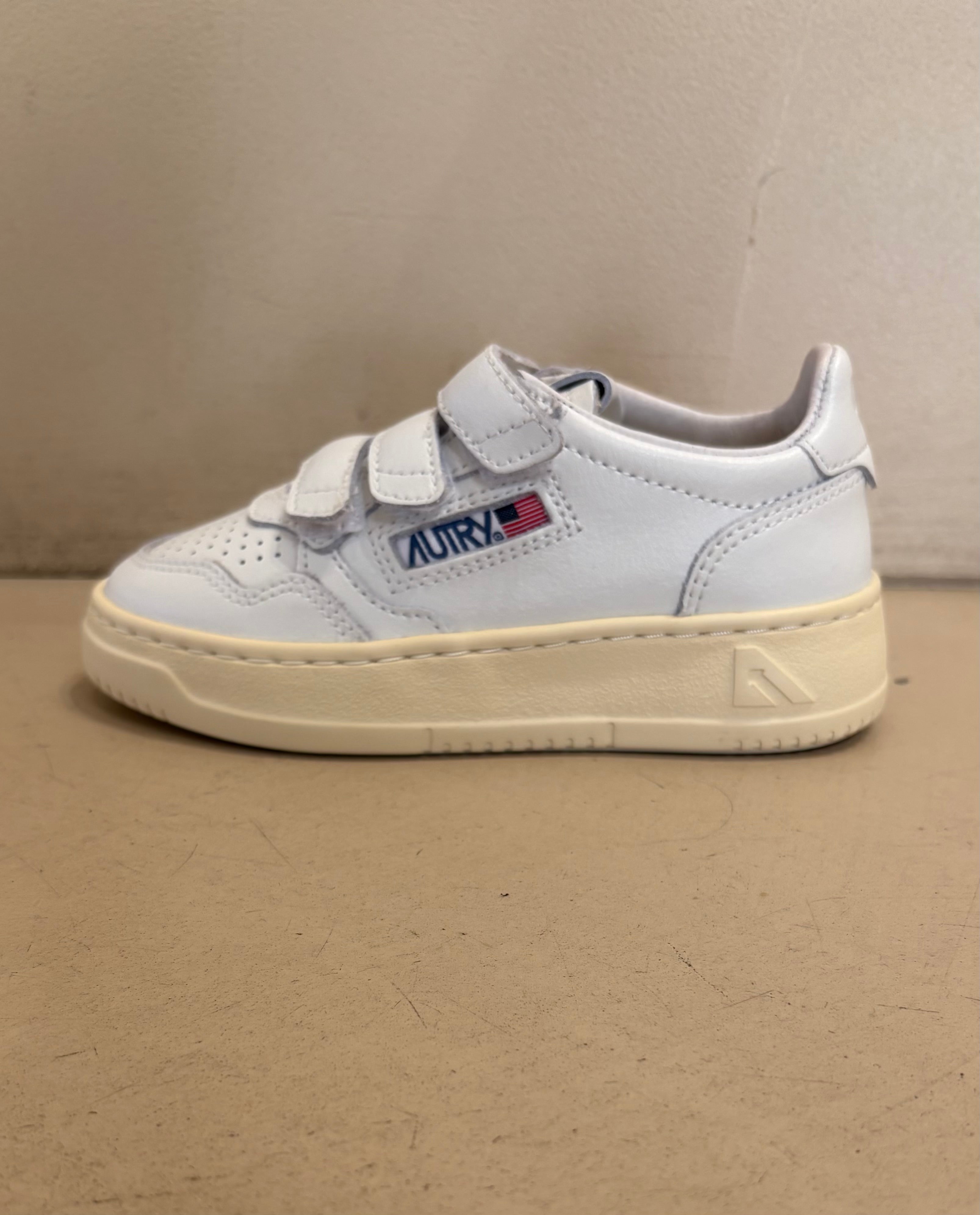 KFF03 Kidstripes Low Kid Leat Four White