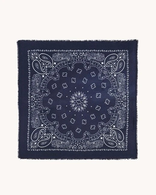 Grand Bandana Hachiko Marine Foncé