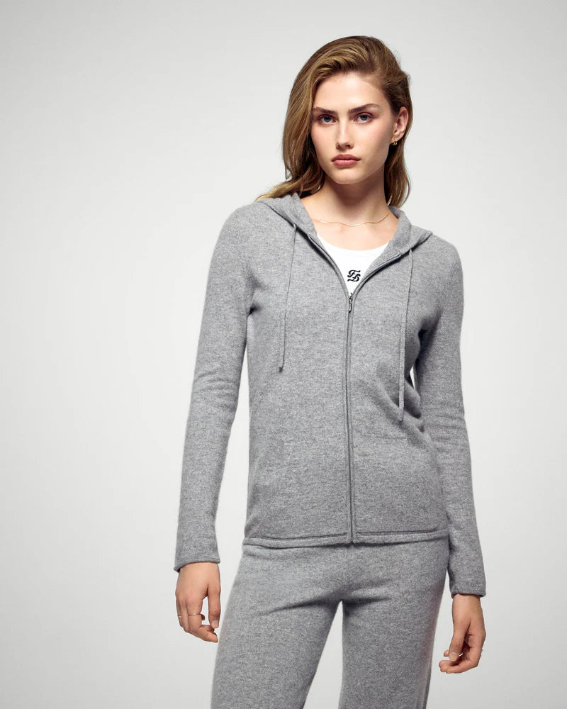 Gilet Hoodie Gris Chiné Foncé