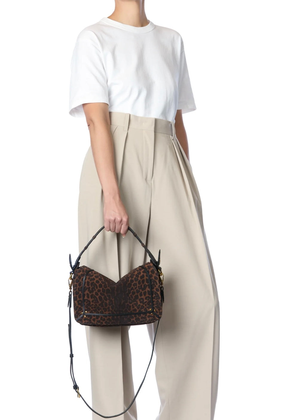 Pepito M Croûte Velours Imprimé Léopard Naturel