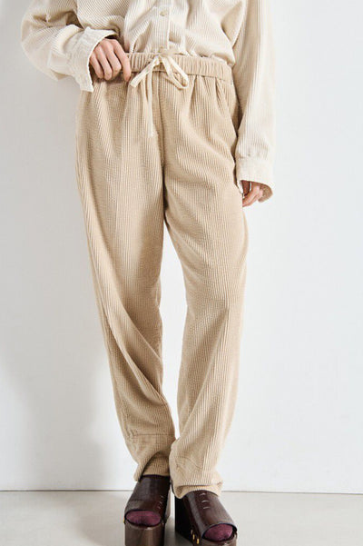 Pantalon Padow Carotte Femme Mastic
