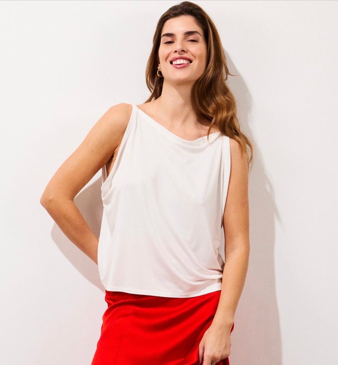 Leia Top à bretelles en jersey Vanilla