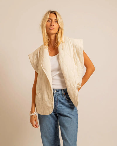 Veste Sans Manches Brooklyn 1 Crème