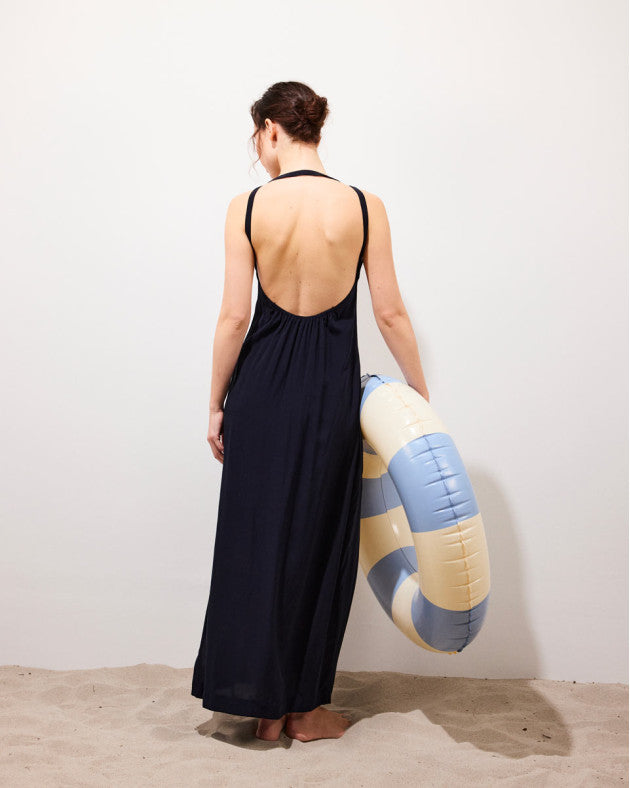 Joga Long Dress Croco Marine