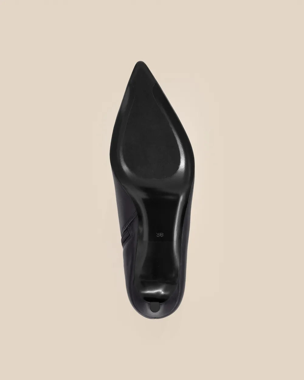 Bottines à talon et bout pointu Noura Low Black Calf