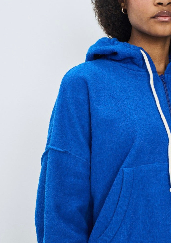 Sweat Bobypark Zippé Bleu de Prusse