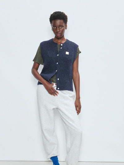 Gilet Femme East Navy Mouline