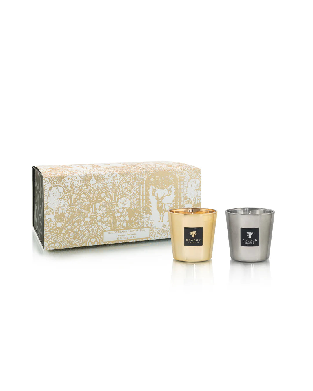 Coffret Duo Candles Pearls Aurum & Platinum