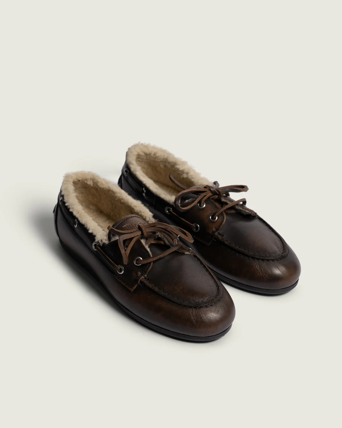 Boat Loafer Brushed Fur Coffee