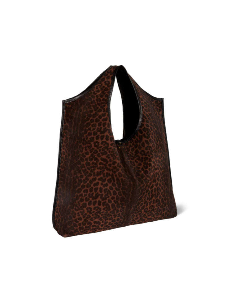 Sac Paco Croûte de Velours Imprimé Léopard