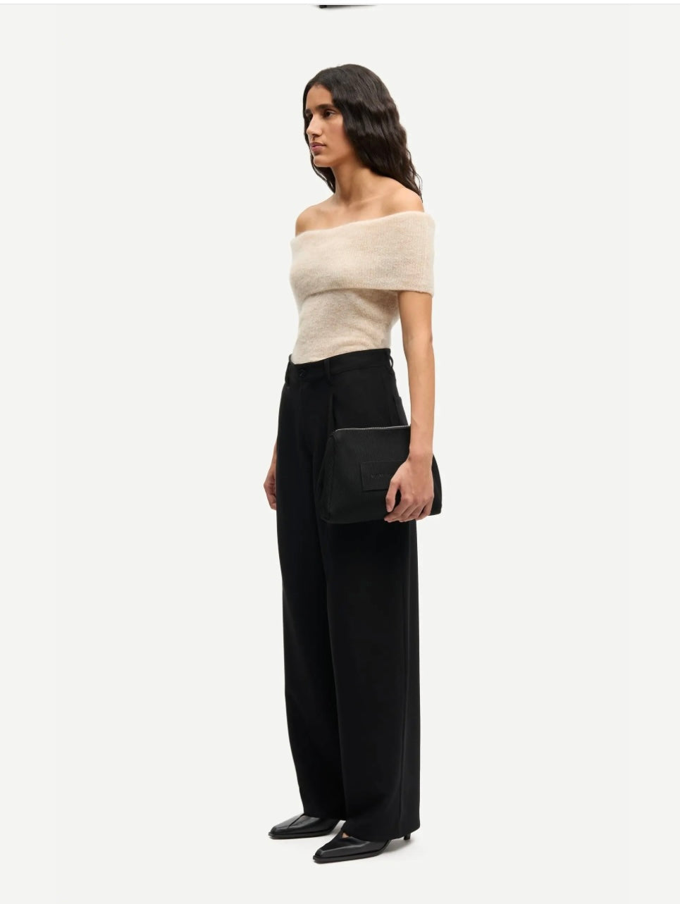 Saharper pleat trousers Black