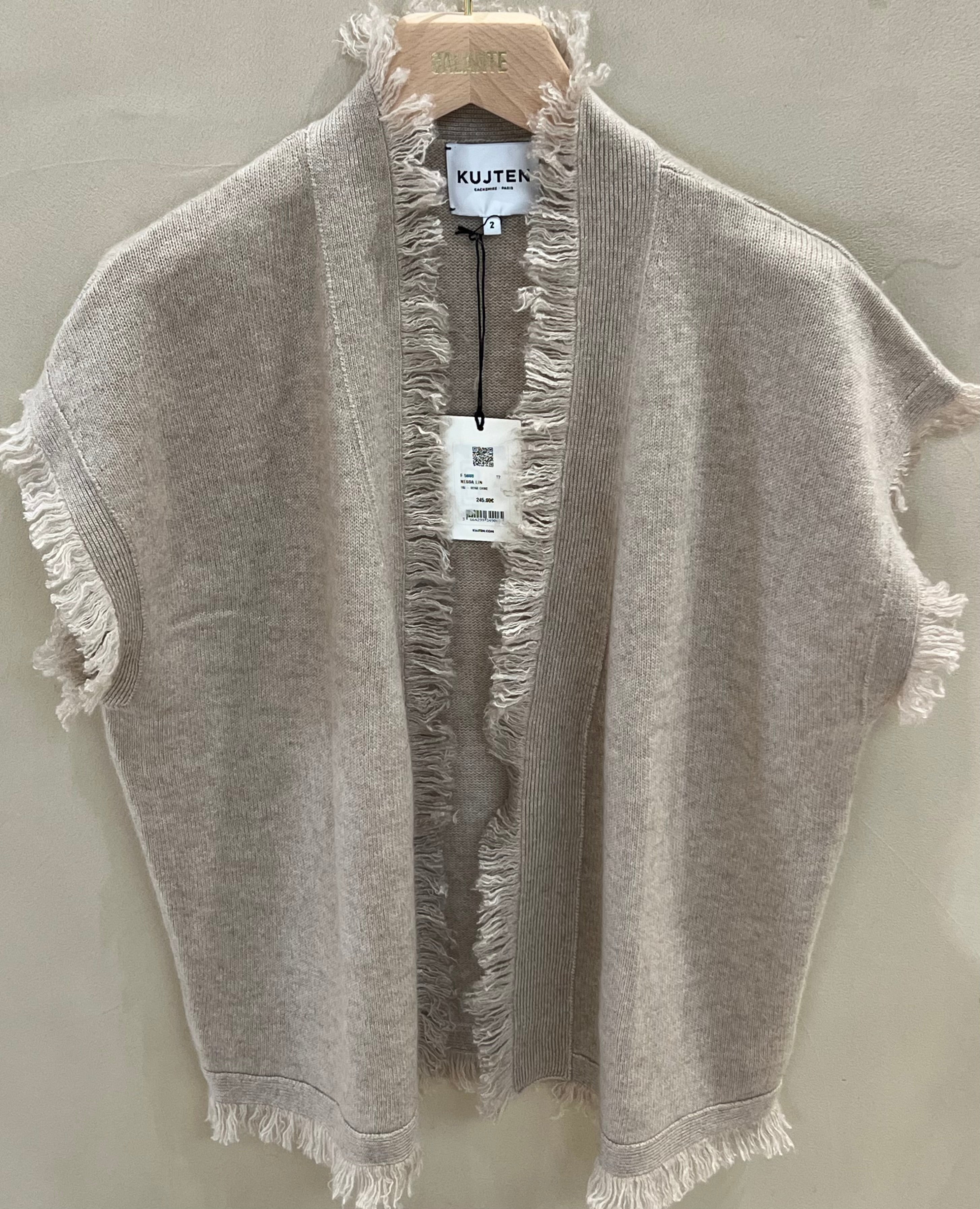 Gilet Nessa Beige Chiné