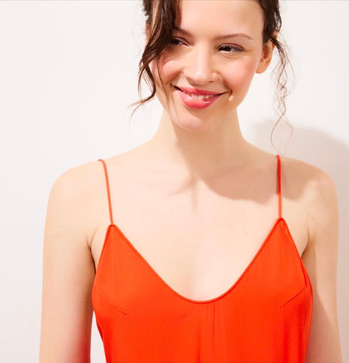 Blake Robe longue dos nu à bretelles Japan Red